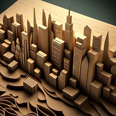 3D model st city skyline (STL)